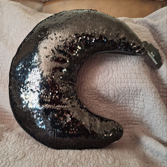 Sequin Moon Decor Pillow - Picture 1 of 6